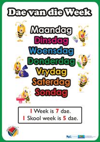 Dae van die week A2 Poster